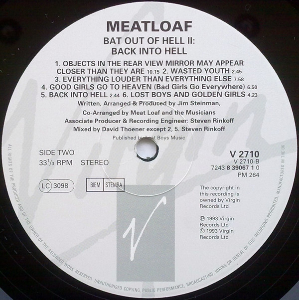 Meat Loaf - Bat Out Of Hell II: Back Into Hell (LP, Album)