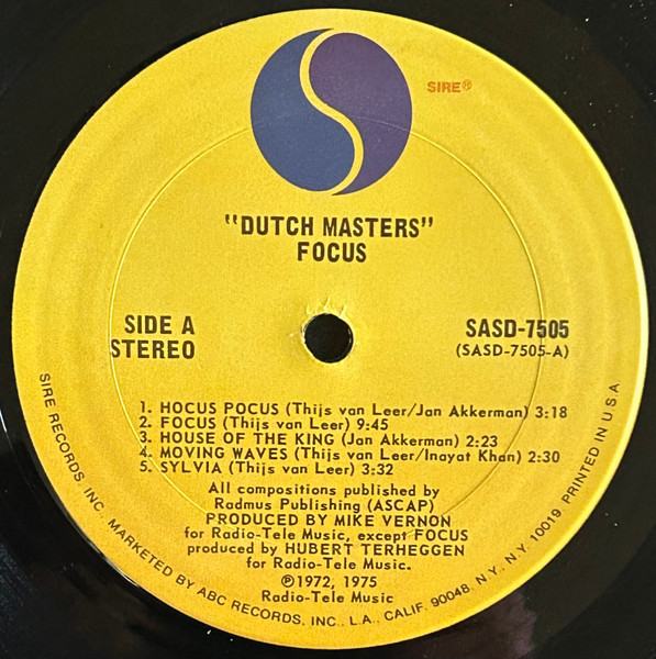 Focus (2) - Dutch Masters (LP, Comp, Ter)