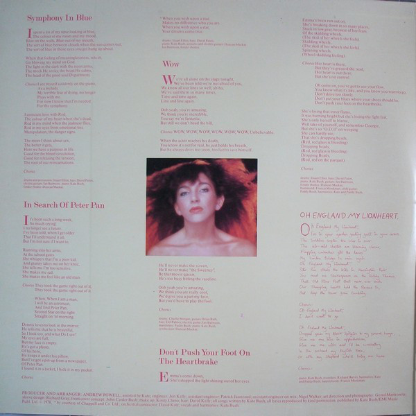 Kate Bush - Lionheart (LP, Album, Gat)