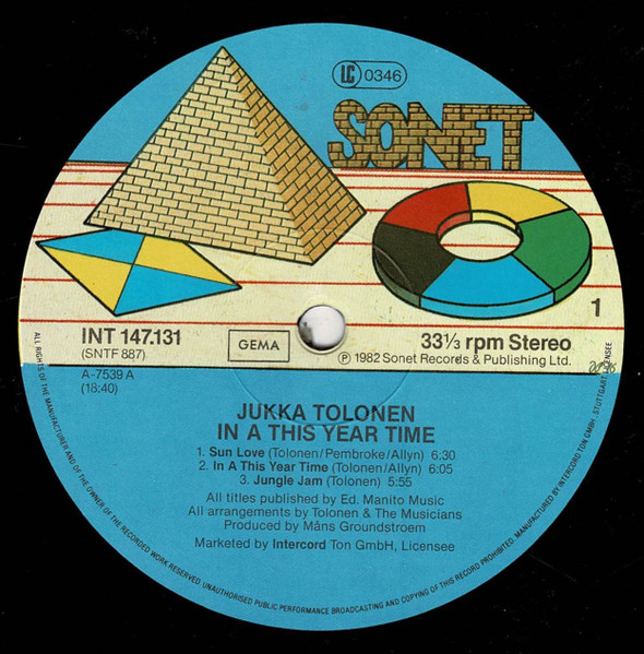 Jukka Tolonen - In A This Year Time (LP, Album)