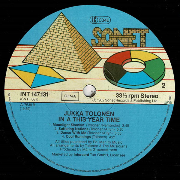 Jukka Tolonen - In A This Year Time (LP, Album)