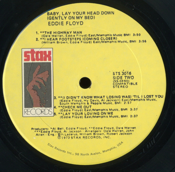 Eddie Floyd - Baby Lay Your Head Down (Gently On My Bed) (LP, Album)