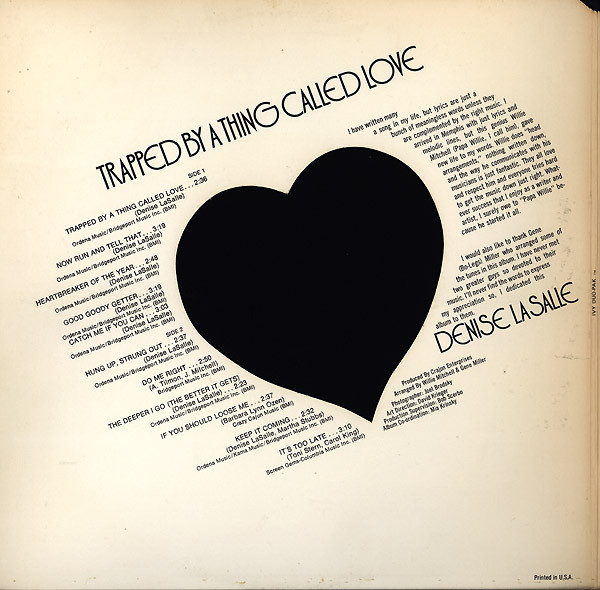Denise LaSalle - Trapped By A Thing Called Love (LP, Album)