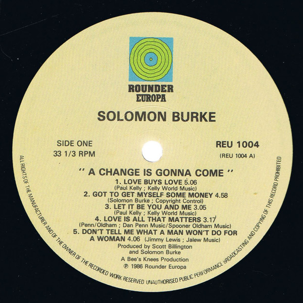 Solomon Burke - A Change Is Gonna Come (LP, Album)