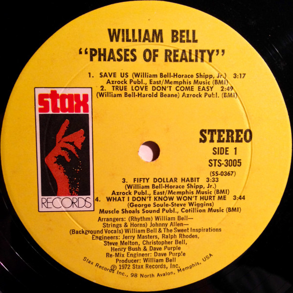 William Bell - Phases Of Reality (LP, Album, Mon)