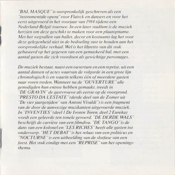 Flairck - Bal Masqué (CD, Album)