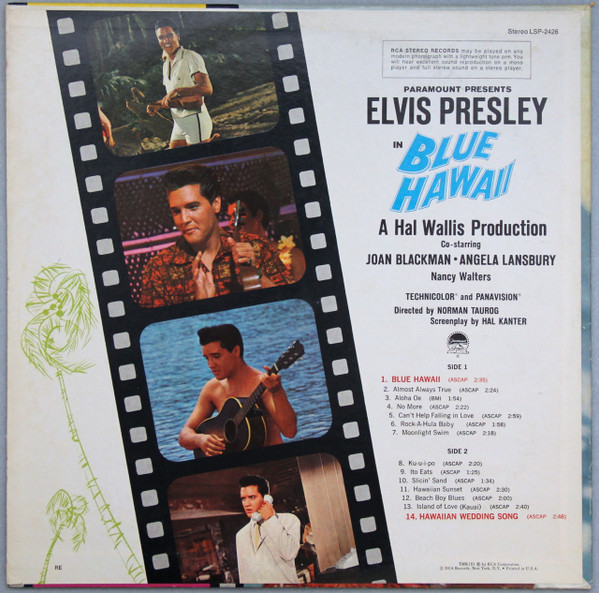 Elvis Presley - Blue Hawaii (LP, Album, RE, San)