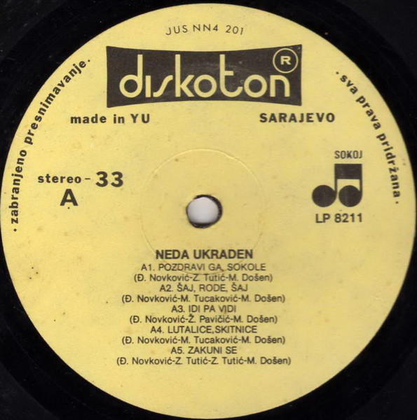 Neda Ukraden - Šaj, Šaj (LP, Album, Yel)