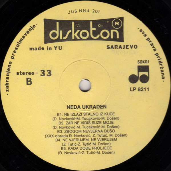 Neda Ukraden - Šaj, Šaj (LP, Album, Yel)