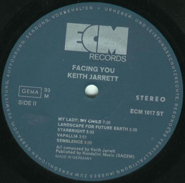 Keith Jarrett - Facing You (LP, Album)
