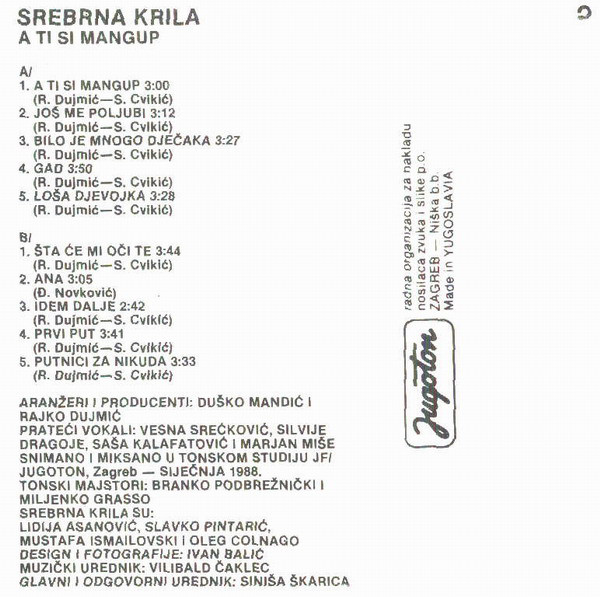 Srebrna Krila - Mangup (Cass, Album)