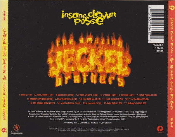 Insane Clown Posse - The Amazing Jeckel Brothers (CD, Album, Red)