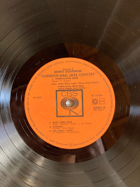 Benny Goodman - The Famous 1938 Carnegie Hall Jazz Concert (2xLP, Album, Gat)