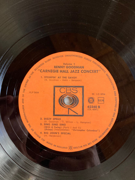 Benny Goodman - The Famous 1938 Carnegie Hall Jazz Concert (2xLP, Album, Gat)