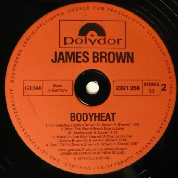 James Brown - Bodyheat (LP, Album)
