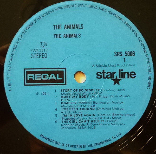The Animals - The Animals (LP, Album, RE)