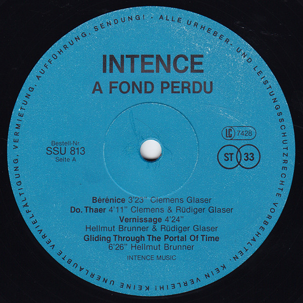 Intence - A Fond Perdu (LP, Album)