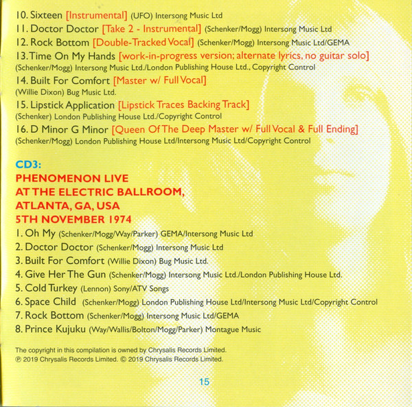 UFO (5) - Phenomenon (CD, Album, RE + CD + CD, RE + Dlx, RM)