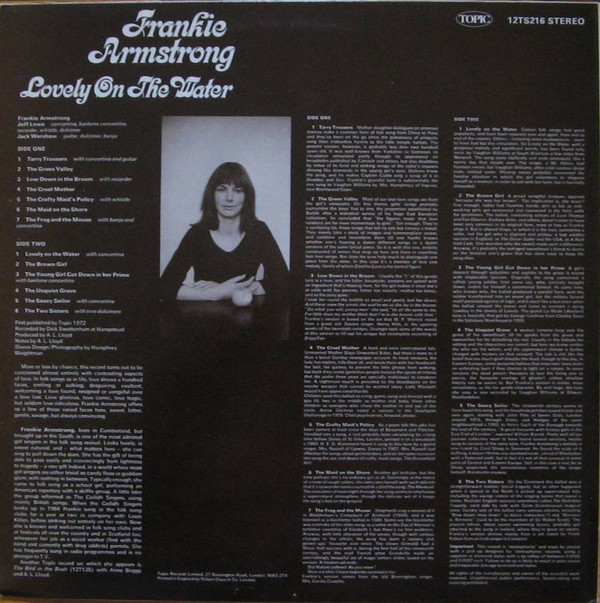 Frankie Armstrong - Lovely On The Water (LP, Album, RE)