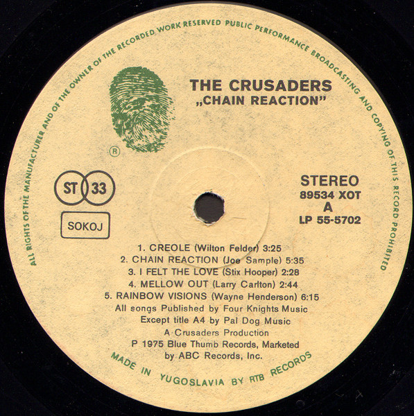 The Crusaders - Chain Reaction (LP, Album, RE, Gat)