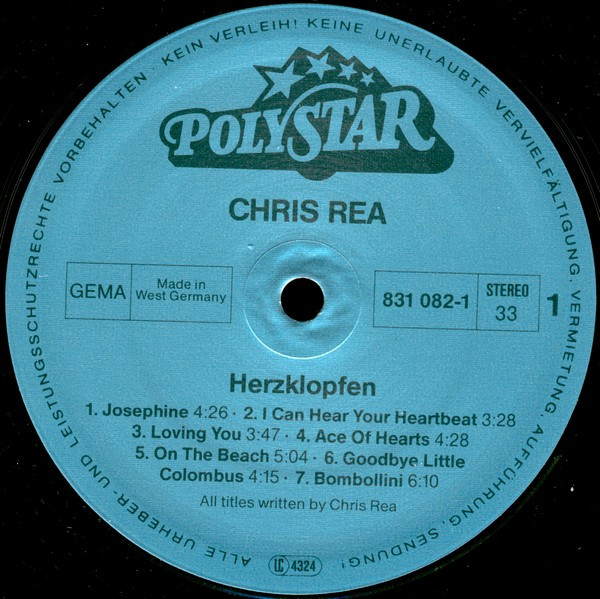 Chris Rea - Herzklopfen (LP, Comp)