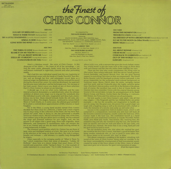 Chris Connor - The Finest Of Chris Connor (2xLP, Comp)