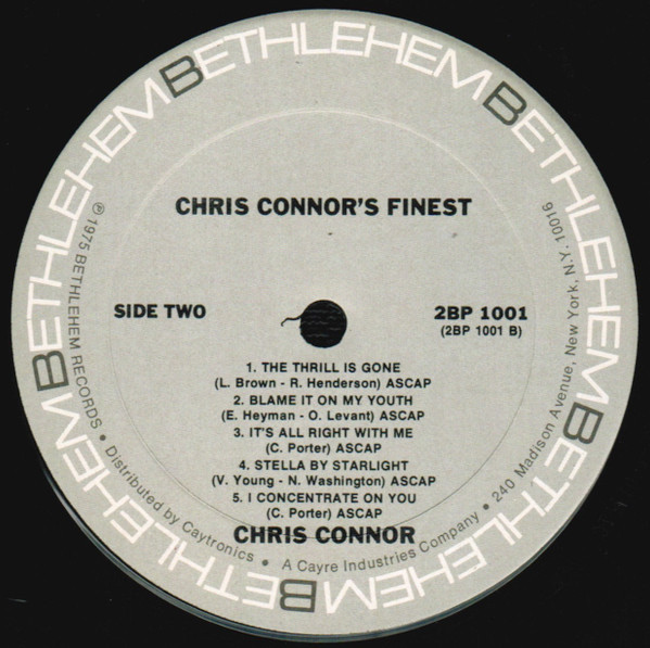Chris Connor - The Finest Of Chris Connor (2xLP, Comp)