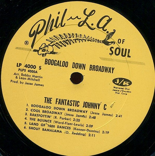The Fantastic Johnny C - Boogaloo Down Broadway (LP, Album)