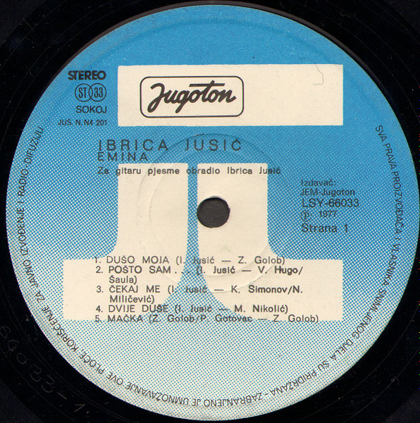 Ibrica Jusić - Emina (LP, Album, RE)
