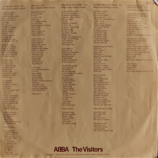 ABBA - The Visitors (LP, Album)