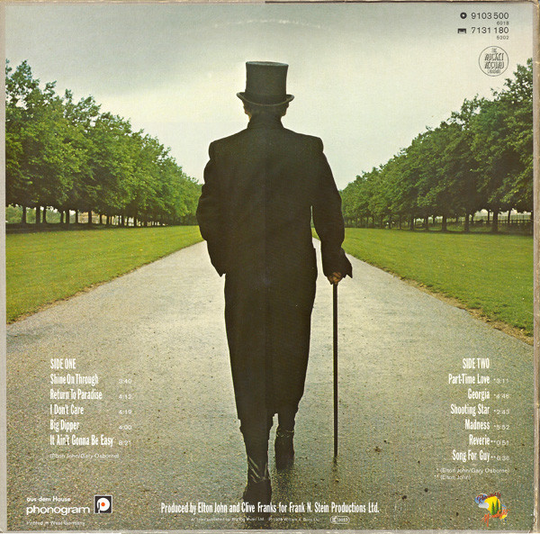 Elton John - A Single Man (LP, Album, Gat)