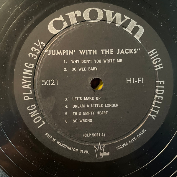The Jacks - Jumpin' With The Jacks (LP, Album, Mono, RP)