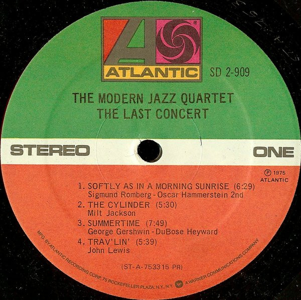 The Modern Jazz Quartet - The Last Concert (2xLP, Album, Gat)
