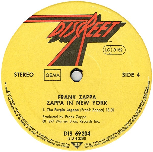 Zappa* - Zappa In New York (2xLP, Album)