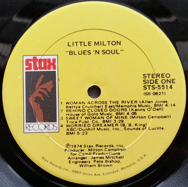 Little Milton - Blues'N Soul (LP, Album, Son)