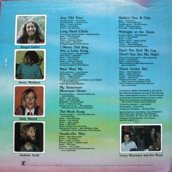 Maria Muldaur - Maria Muldaur (LP, Album, Pit)