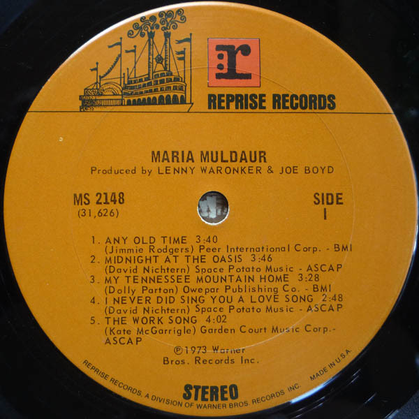 Maria Muldaur - Maria Muldaur (LP, Album, Pit)