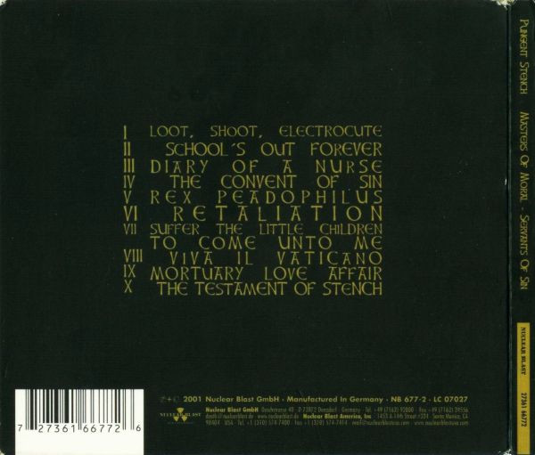 Pungent Stench - Masters Of Moral - Servants Of Sin (CD, Album, Dig)
