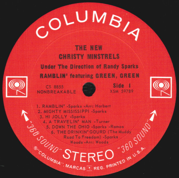The New Christy Minstrels Under The Direction Of Randy Sparks - Ramblin' (Featuring Green, Green) (LP, Album, RE, San)