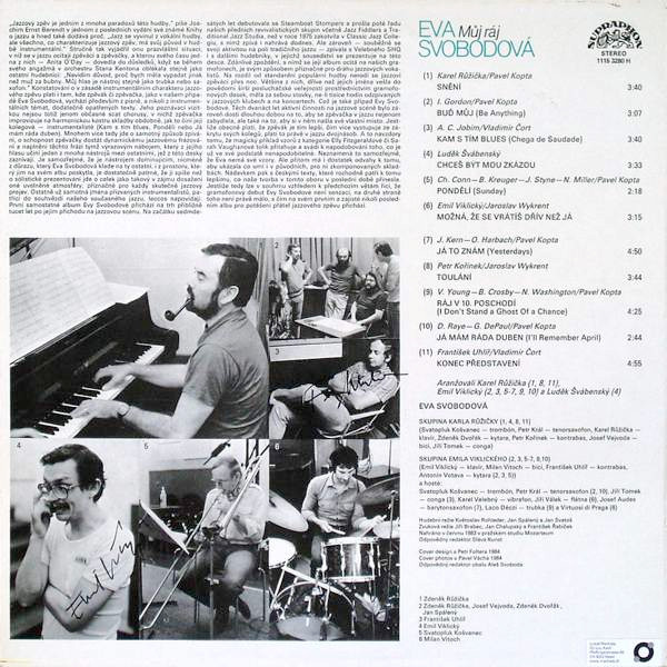 Eva Svobodová - Můj Ráj (LP, Album, Club)