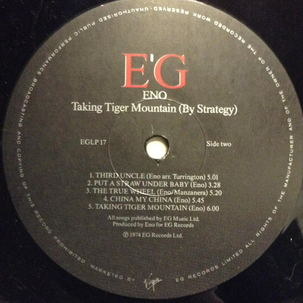 Eno* - Taking Tiger Mountain (By Strategy) (LP, Album, RE, Gat)