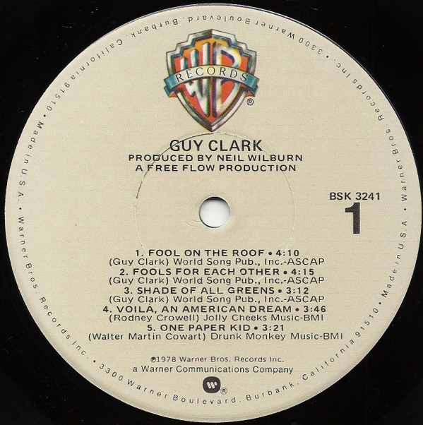 Guy Clark - Guy Clark (LP, Album, Jac)