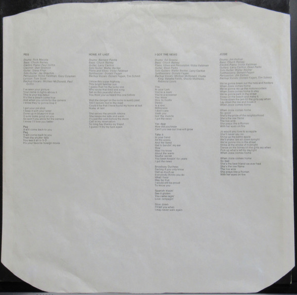 Steely Dan - Aja (LP, Album, Gat)