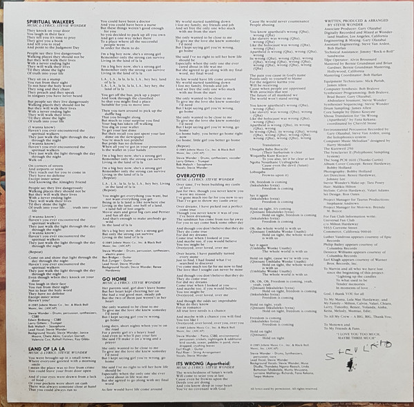 Stevie Wonder - In Square Circle (LP, Album, Gat)