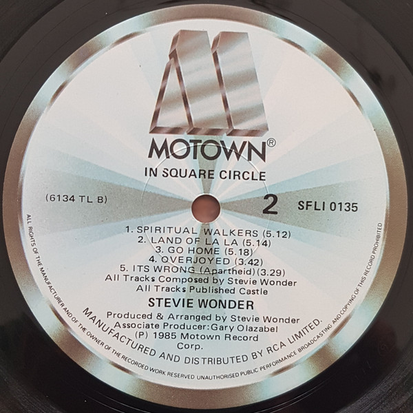 Stevie Wonder - In Square Circle (LP, Album, Gat)
