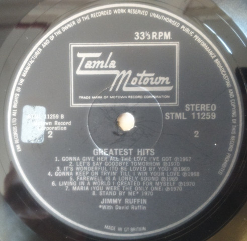 Jimmy Ruffin - Greatest Hits (LP, Comp)