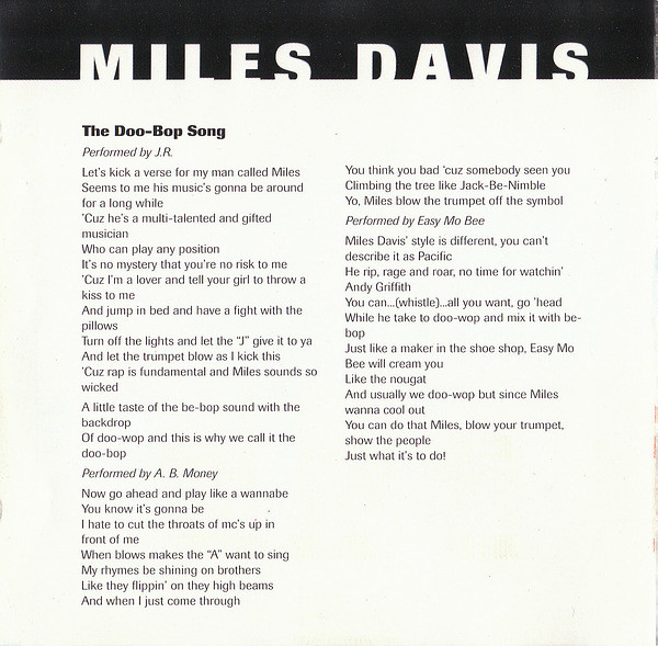 Miles Davis - Doo-Bop (CD, Album)
