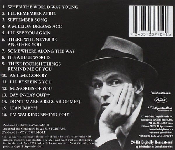 Frank Sinatra - Point Of No Return (CD, Album, RE, RM)