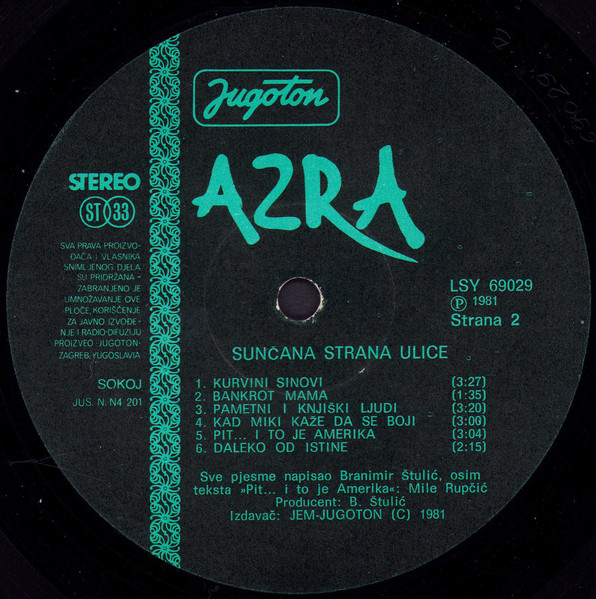 Azra (3) - Sunčana Strana Ulice (2xLP, Album)
