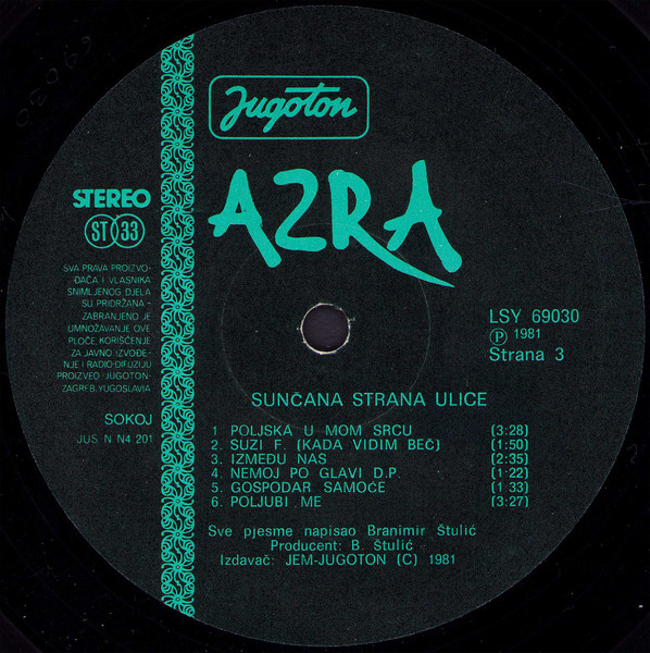 Azra (3) - Sunčana Strana Ulice (2xLP, Album)